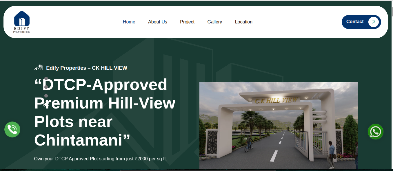edifyproperties.in website preview