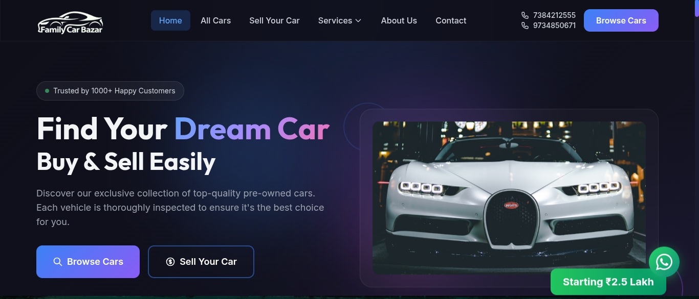 familycarbazar.com website preview