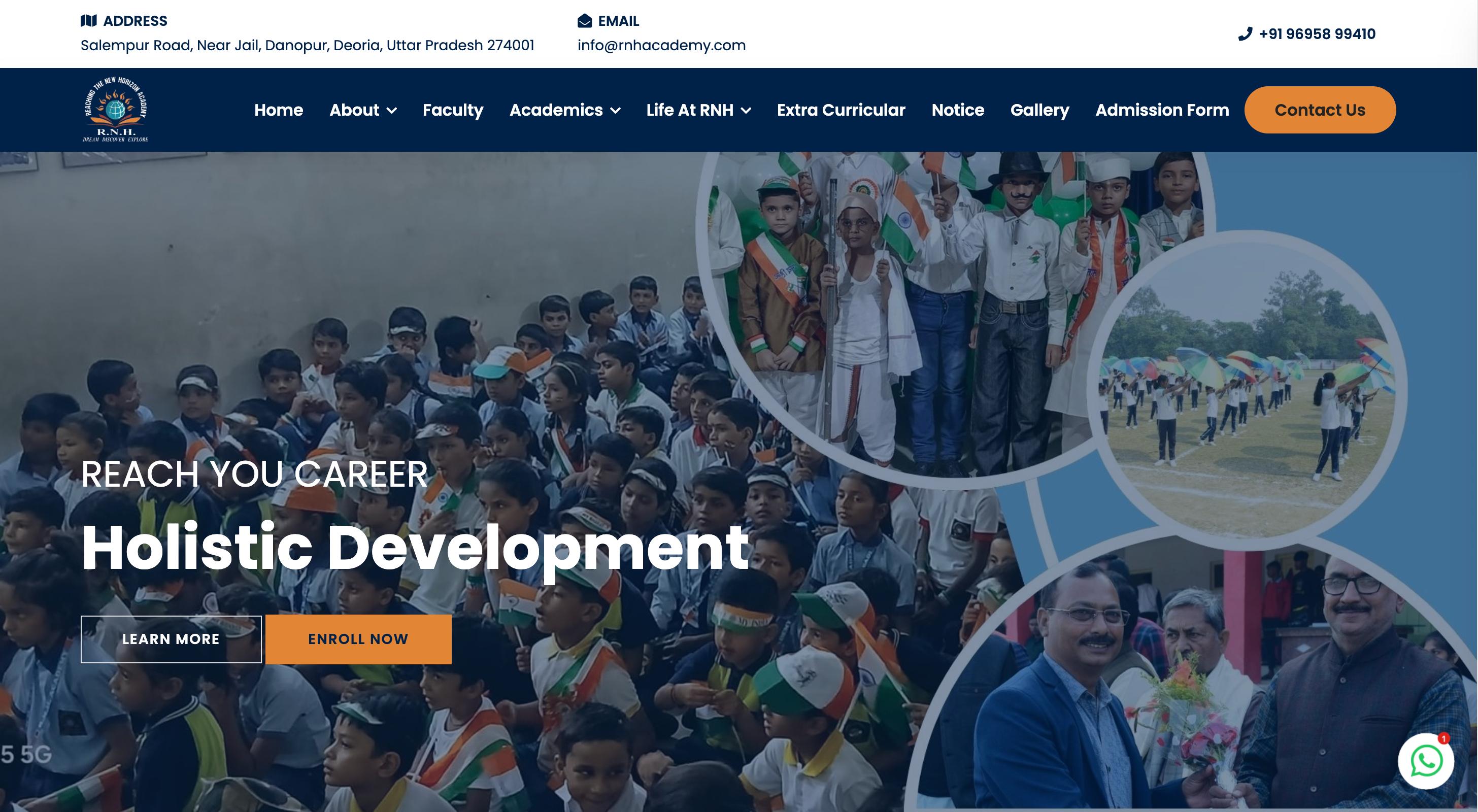 rnhacademy.in website preview