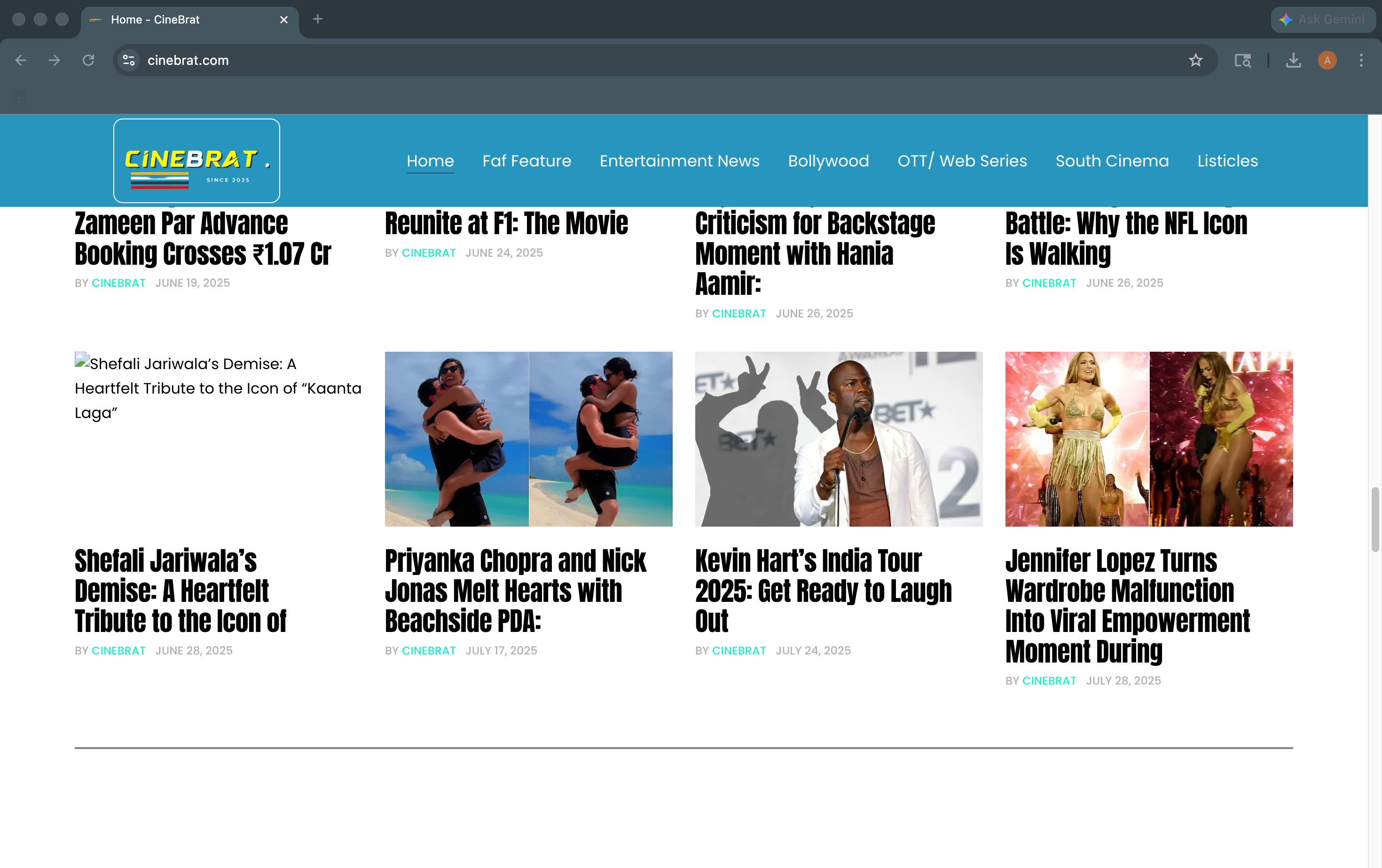 cinebrat.com website preview