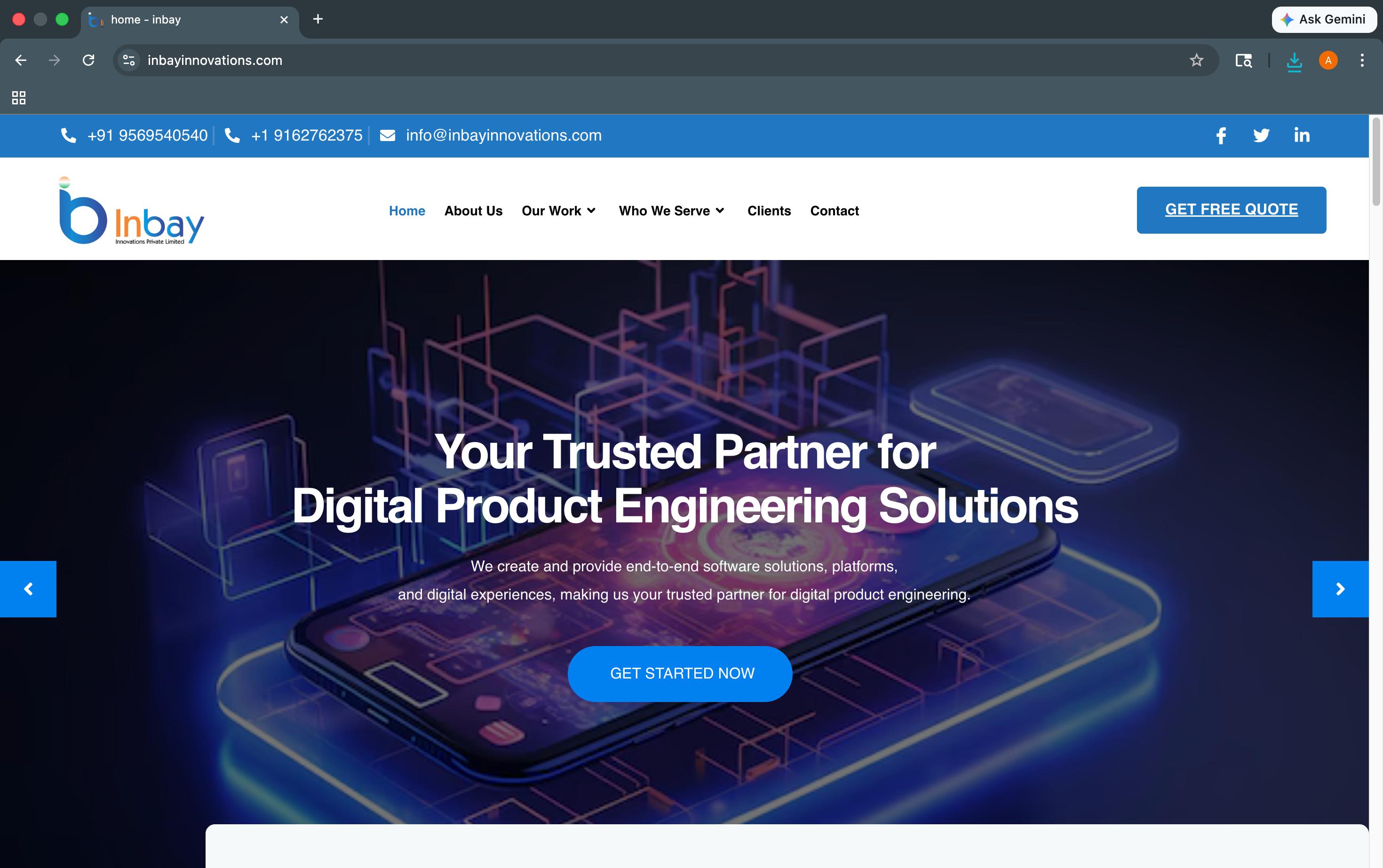 inbayinnovations.com website preview