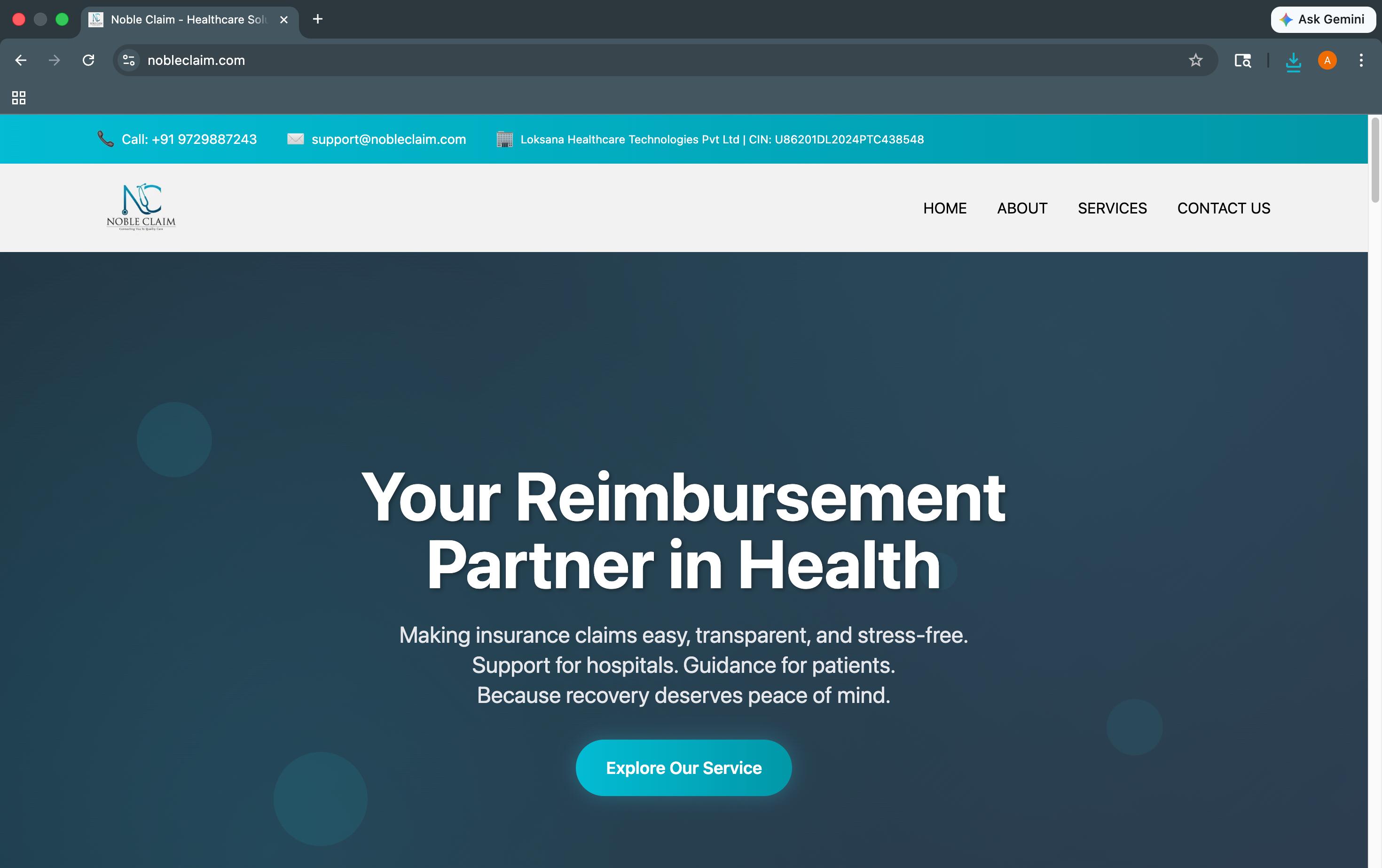 nobleclaim.com website preview