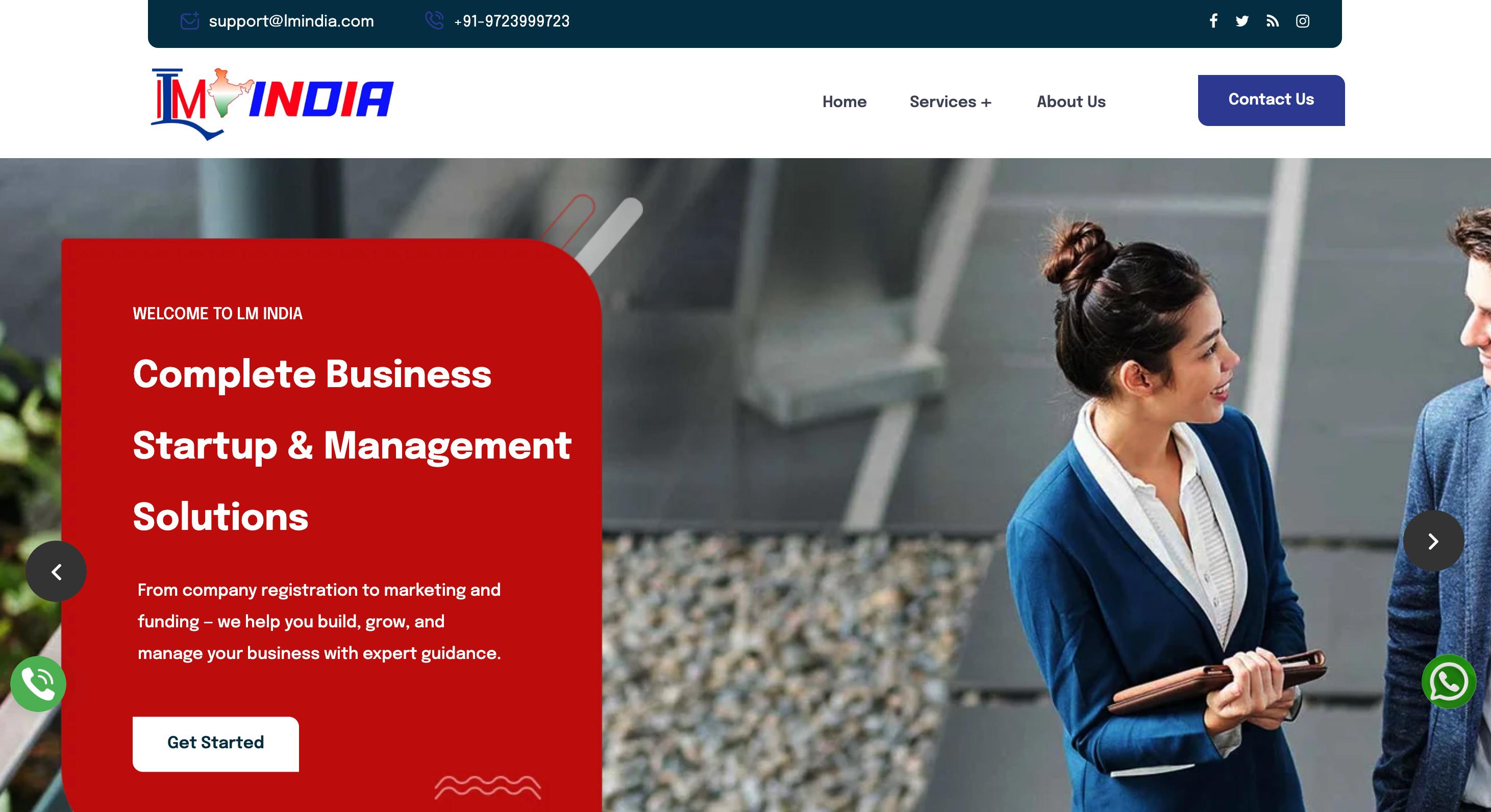 lmindia.com website preview