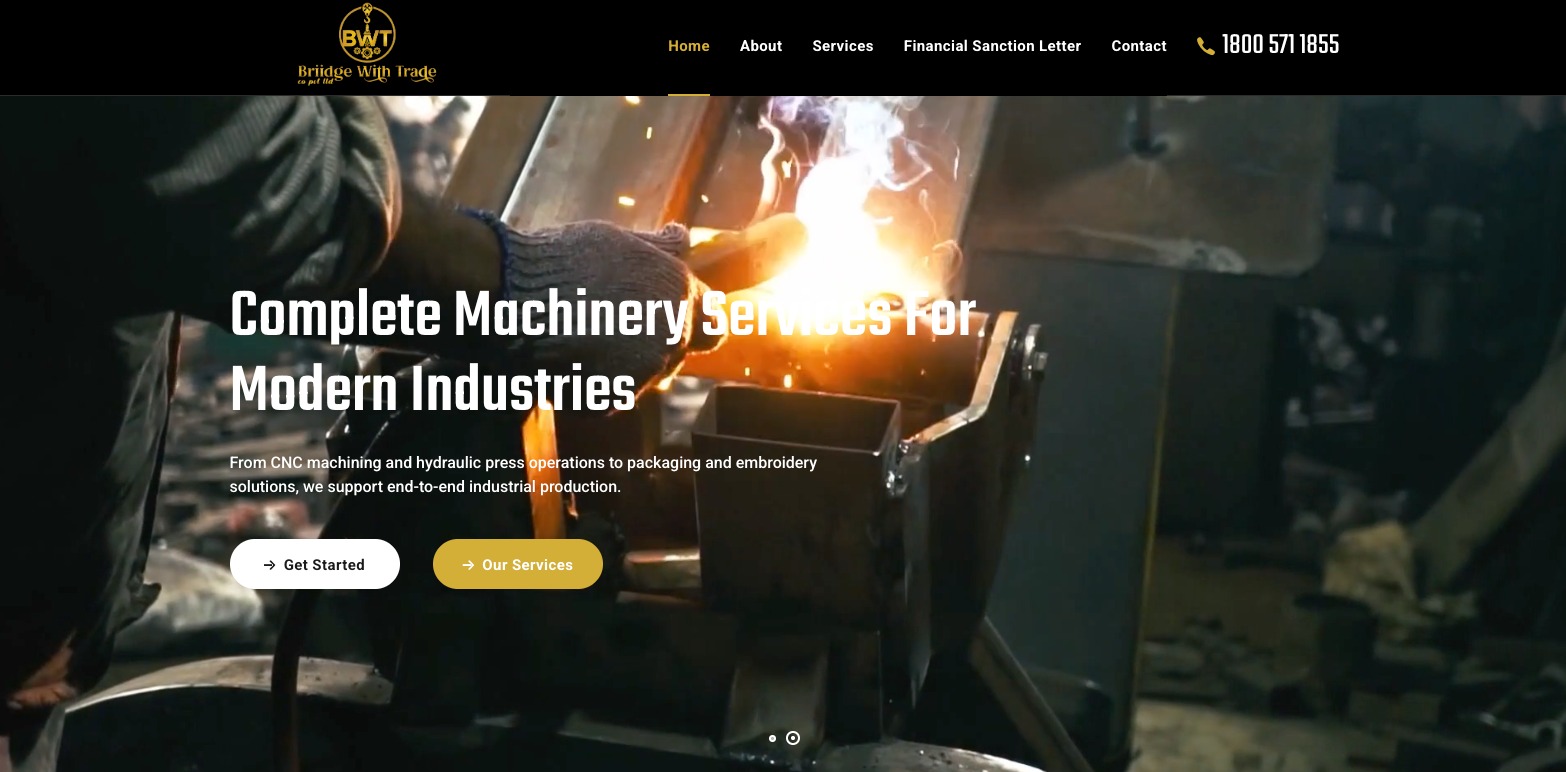 briidgewithtrade.com website preview